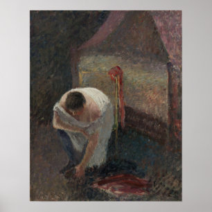 Poster Pissarro - Femme À Chemise Près Du Lit 1896