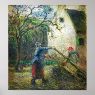 Poster Pissarro - Femme vidant la brouette 1880