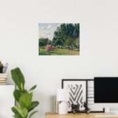 Poster Pissarro - Haystacks Morning Eragny 1899 (Bureau à domicile)