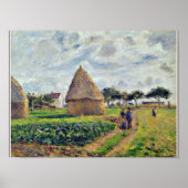 POSTER PISSARRO - HAYSTACLES ET CABBAGE PATCH (Devant)