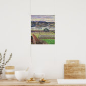 Poster Pissarro - Inondation effet soirée Eragny 1893 (Cuisine)