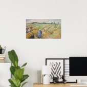Poster Pissarro - La Moisson (Bureau à domicile)