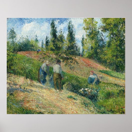 Poster Pissarro - La Moisson Pontoise 1880 (Devant)