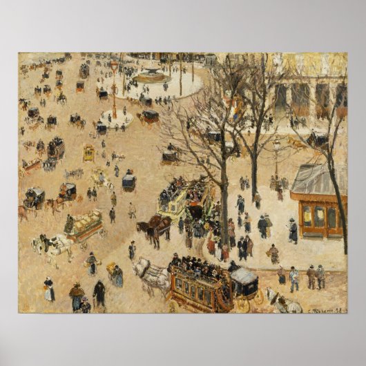 Poster Pissarro - La Place Du Théâtre Français (Devant)