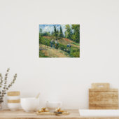 Poster Pissarro - Le Pontoise de la récolte 1880 (Cuisine)