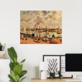 Poster Pissarro - Le Port Le Havre (Bureau à domicile)