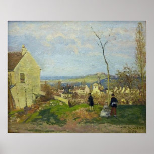 Poster Pissarro - Louveciennes With Mont Valerien In Back