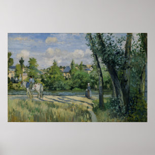 Poster Pissarro - Lumière Du Soleil Sur La Route Pontoise