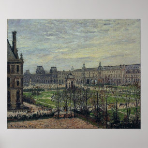 Poster Pissarro - Météo gris de carrousel 1899
