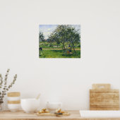 Poster Pissarro - Orchard de Pâtisserie pour femmes paysa (Cuisine)
