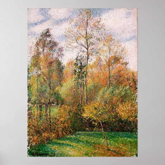 Poster Pissarro - Peupliers Automne Eragny, Poplar Automn (Devant)