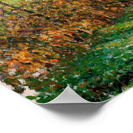 Poster Pissarro - Peupliers Automne Eragny, Poplar Automn (Coin)