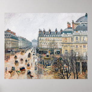 Poster Pissarro - Place du Théâtre Français, Paris,