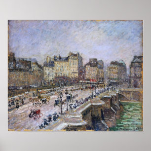 Poster Pissarro - Pont Neuf Effet de neige 1902