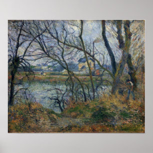 Poster Pissarro - Rives De L'Oise Près De Pontoise Temps