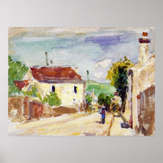 Poster Pissarro - Route De L'Hermitage Pontoise 1875 (Devant)
