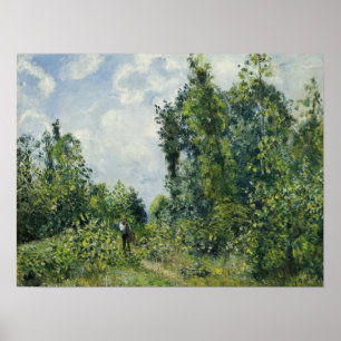 Poster Pissarro - Wanderer Going By Wood 1887