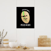 Poster Pissed-achio Funny Pistachio Pun Dark BG (Cuisine)