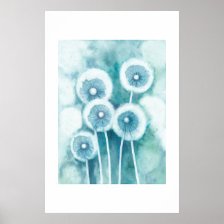 Poster Pissenlits Abstraits