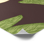 Poster pistache sans joint motif avec noix, coquilles, so (Coin)