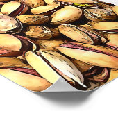 Poster Pistachio Nuts Black Outline Art (Coin)