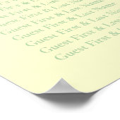 Poster Pistachio Script Bienvenue Table de Mariage Assis (Coin)