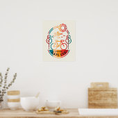 Poster Piste cyclable Retro Cape Cod (Cuisine)
