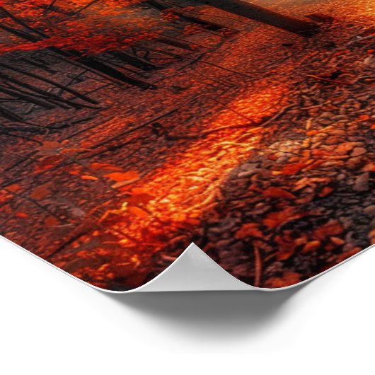 Poster Piste d'automne enchantée (Coin)