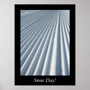 Poster Piste de ski Groomed Day de neige