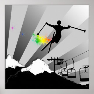 Poster piste en poudre