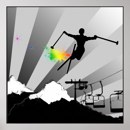 Poster piste en poudre (Devant)