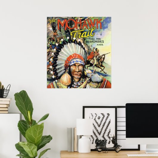 Poster Piste Mohawk, Vue des Indiens Mohawk (Bureau à domicile)