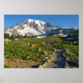 Poster Piste Skyline Mount Rainier (Devant)