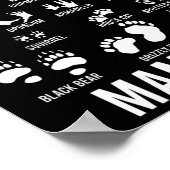 Poster Pistes d'animaux sauvages de mammifères nord-améri (Coin)
