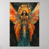 Poster Pistis Sophia Déesse Gnostique Mosaïque Peinture A (Devant)