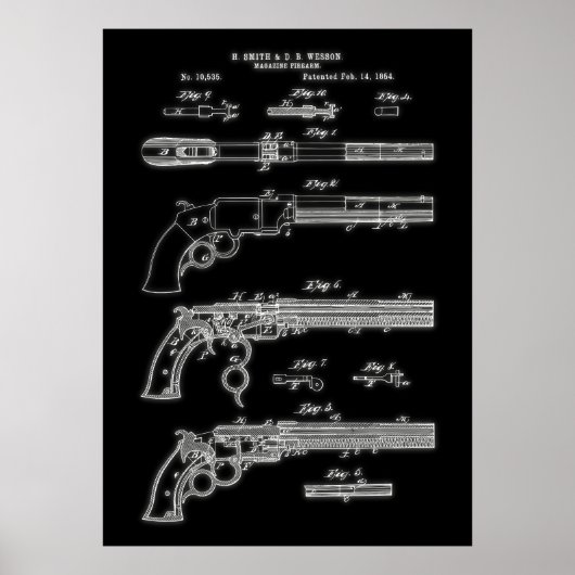 Poster Pistol 1854 (Devant)