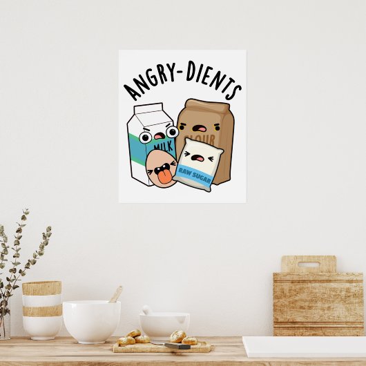 Poster Pistolet à cuisson amusant pour les dients en colè (Cuisine)