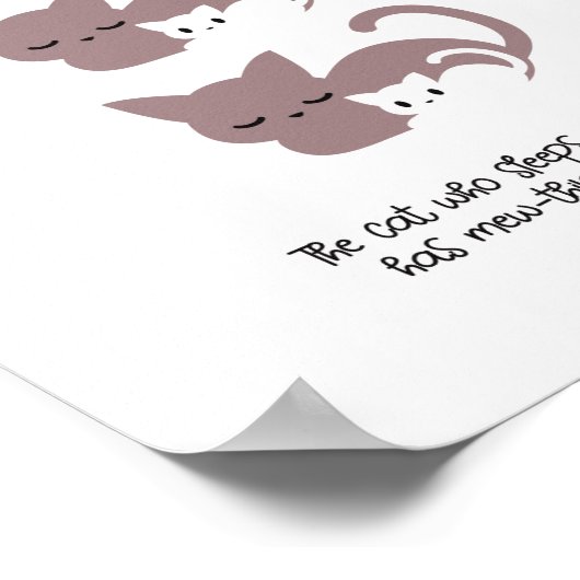 Poster Pistolet de chat à couchage amusant et Bloc-notes (Coin)