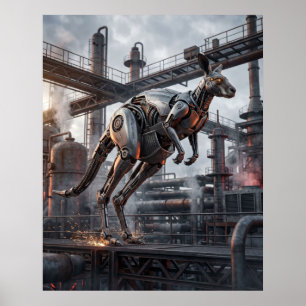 Poster Piston Kangourou Saut