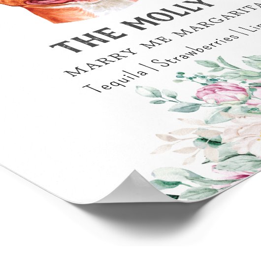 Poster Pit Bull Chien Signature Boire Signal (Coin)