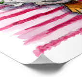 Poster Pit Bull Dog en Peinture Aquarelle Peinture (Coin)