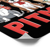 Poster Pit Bull Père Noël Christmas Tree Lights Xmas Joye (Coin)