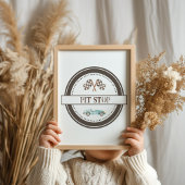 Poster Pit Stop Blue Race Signal