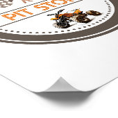 Poster Pit Stop Orange Quad Bike Signal d'anniversaire (Coin)