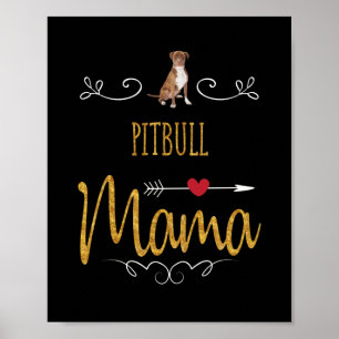Poster Pitbull aime maman tant