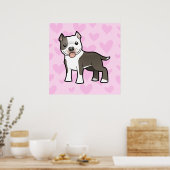Poster Pitbull / American Staffordshire Terrier Love (Cuisine)