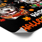 Poster Pitbull Chien Hallothanksmas Halloween Thanksgivin (Coin)