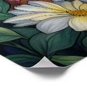 Poster Pitbull dans le jardin des fleurs (Coin)