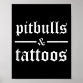 Poster Pitbulls Et Tatouages Drôle Propriétaire De Chien (Devant)