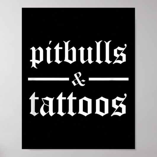 Poster Pitbulls Et Tatouages Drôle Propriétaire De Chien (Devant)